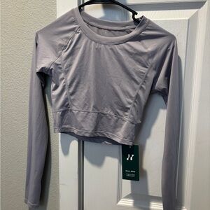 HALARA Lavender Long Sleeve Crop Top